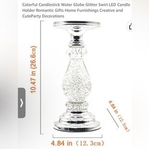 Bath & Body Works Silver
Swirl/Glitter Light-Up 3 Wick
Pedestal Candleholder New